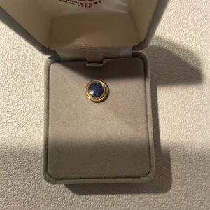 Elegant Gold and Blue Stone Tie Pin